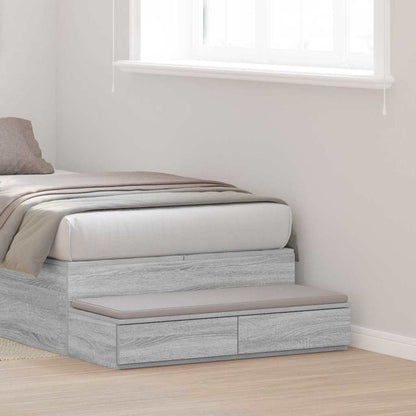 vidaXL Bed Drawers Grey Sonoma 80 x 36.5 x 16.5 cm Engineered Wood