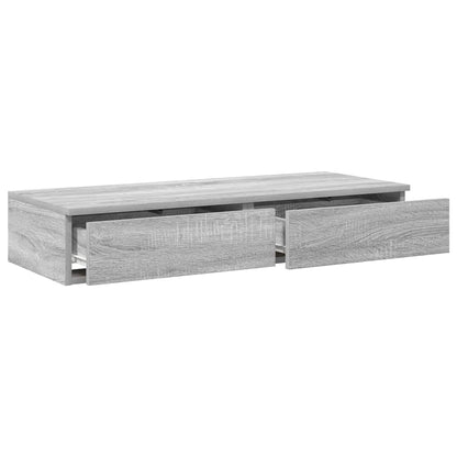 vidaXL Bed Drawers Grey Sonoma 80 x 36.5 x 16.5 cm Engineered Wood