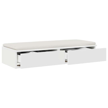 vidaXL Bed Drawers White 90 x 36.5 x 16.5 cm Engineered Wood