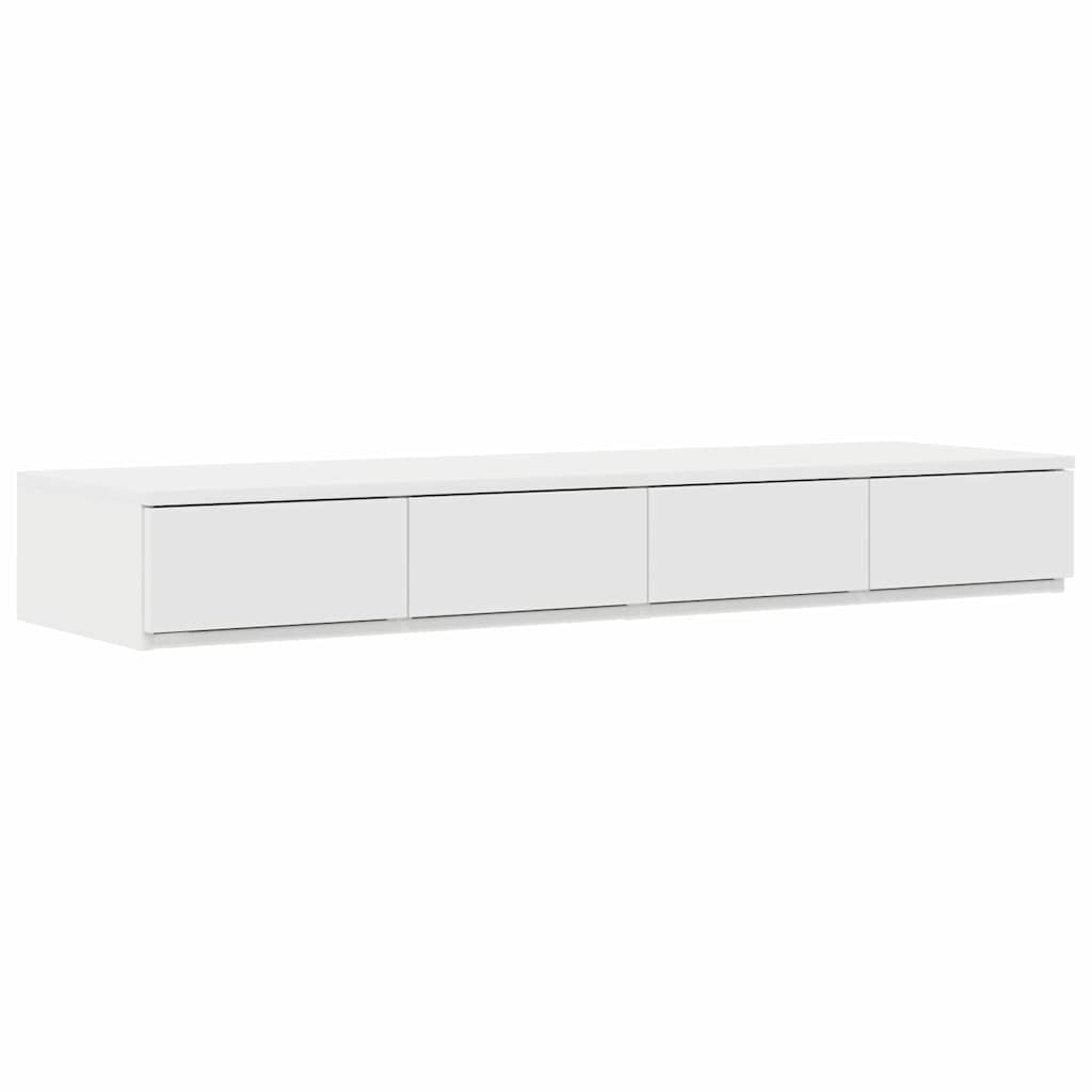 vidaXL Bed Drawers White 120 x 36.5 x 16.5 cm Engineered Wood