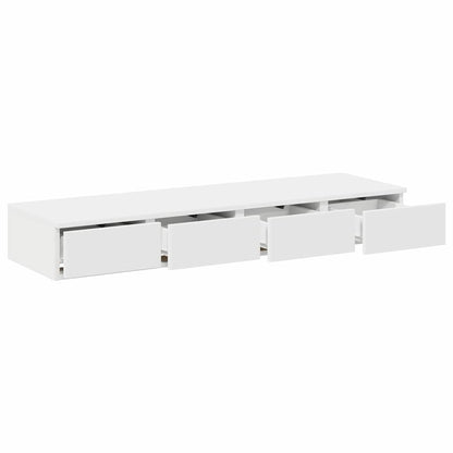 vidaXL Bed Drawers White 120 x 36.5 x 16.5 cm Engineered Wood