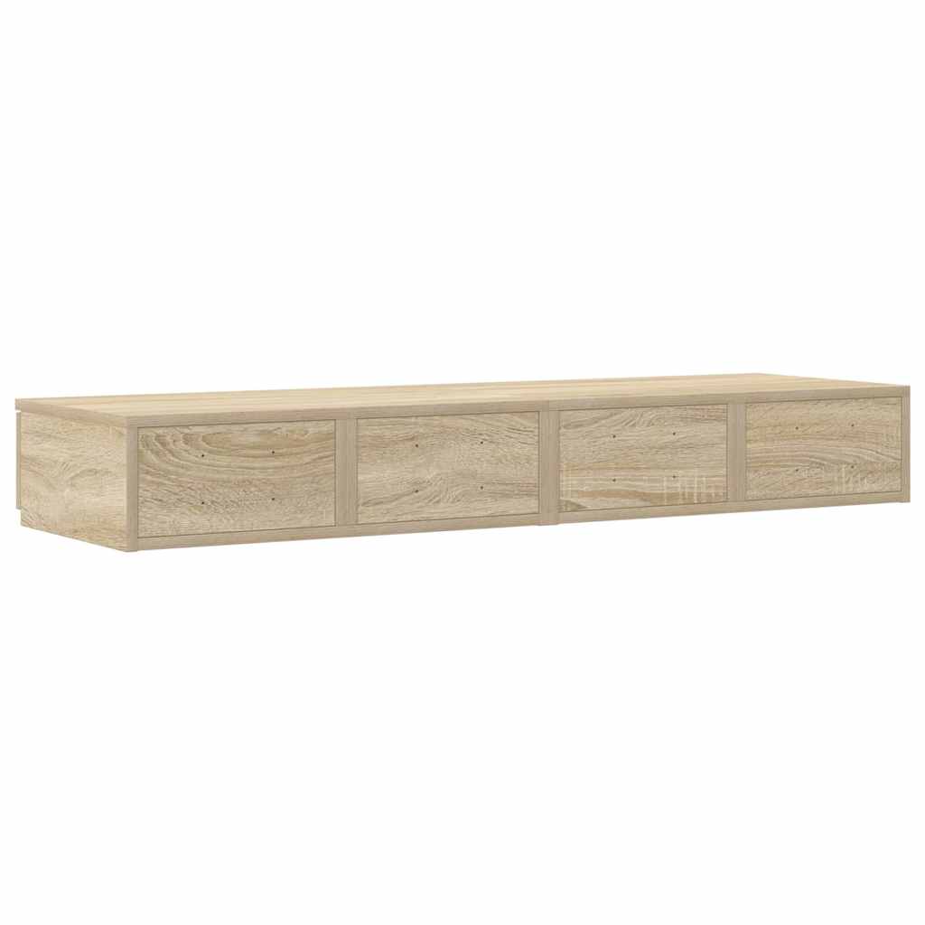 vidaXL Bed Drawers Sonoma Oak 120 x 36.5 x 16.5 cm Engineered Wood