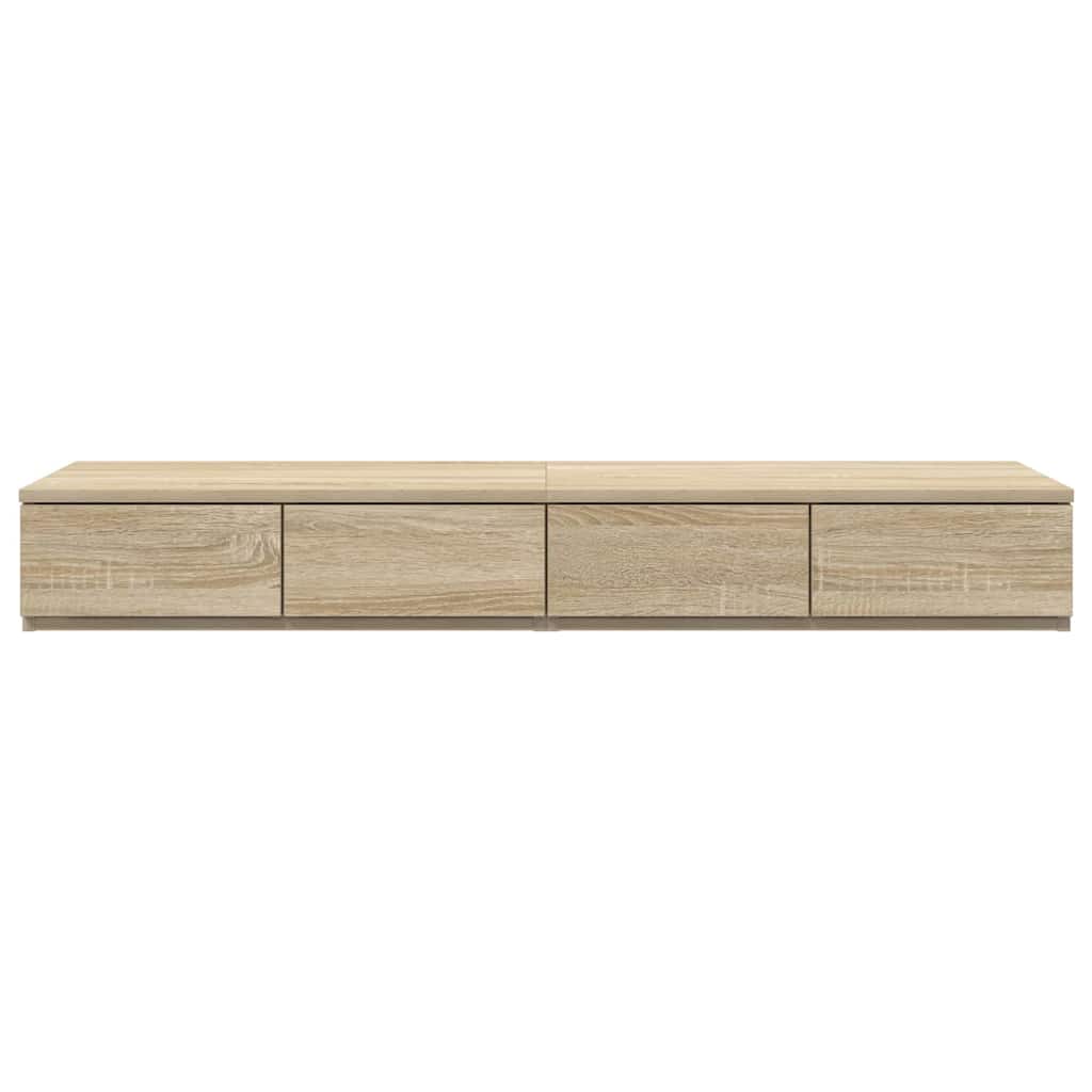 vidaXL Bed Drawers Sonoma Oak 120 x 36.5 x 16.5 cm Engineered Wood