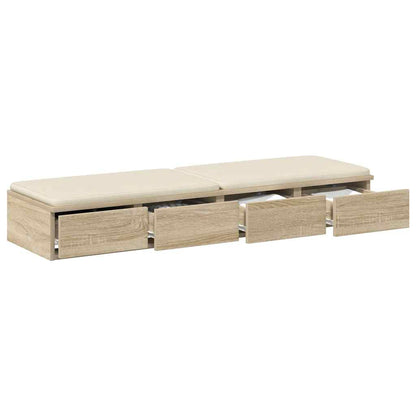 vidaXL Bed Drawers Sonoma Oak 120 x 36.5 x 16.5 cm Engineered Wood