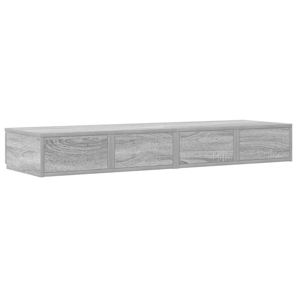vidaXL Bed Drawers Grey Sonoma 120 x 36.5 x 16.5 cm Engineered Wood