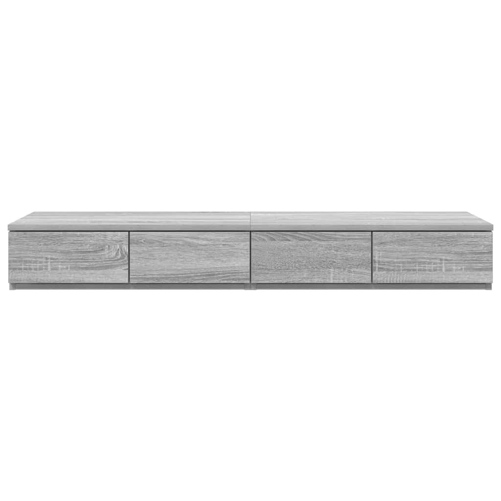 vidaXL Bed Drawers Grey Sonoma 120 x 36.5 x 16.5 cm Engineered Wood