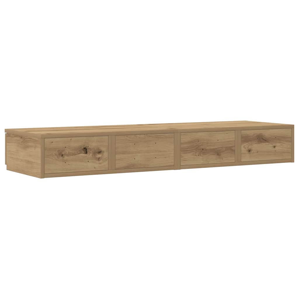 vidaXL Bed Drawers Artisan Oak 120 x 36.5 x 16.5 cm Engineered Wood