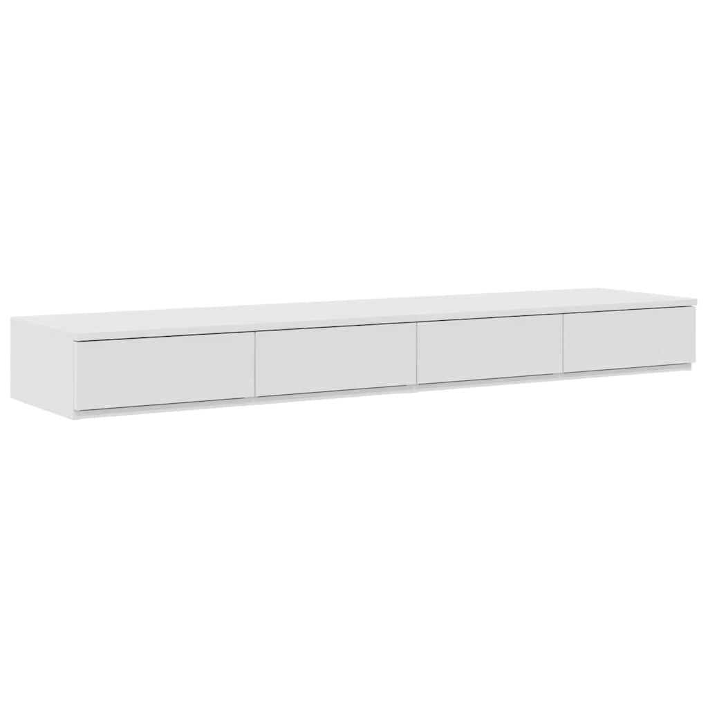 vidaXL Bed Drawers White 140 x 36.5 x 16.5 cm Engineered Wood