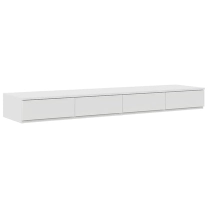 vidaXL Bed Drawers White 140 x 36.5 x 16.5 cm Engineered Wood