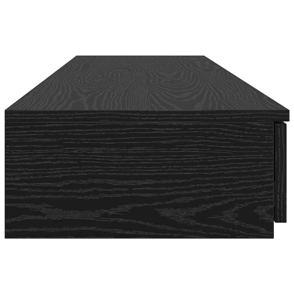 vidaXL Bed Drawers Black Oak 140 x 36.5 x 16.5 cm Engineered Wood
