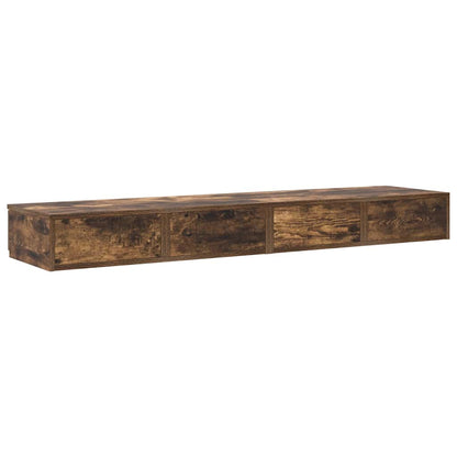 vidaXL Bed Drawers Smoked Oak 140 x 36.5 x 16.5 cm Engineered Wood