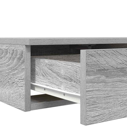 vidaXL Bed Drawers Grey Sonoma 140 x 36.5 x 16.5 cm Engineered Wood