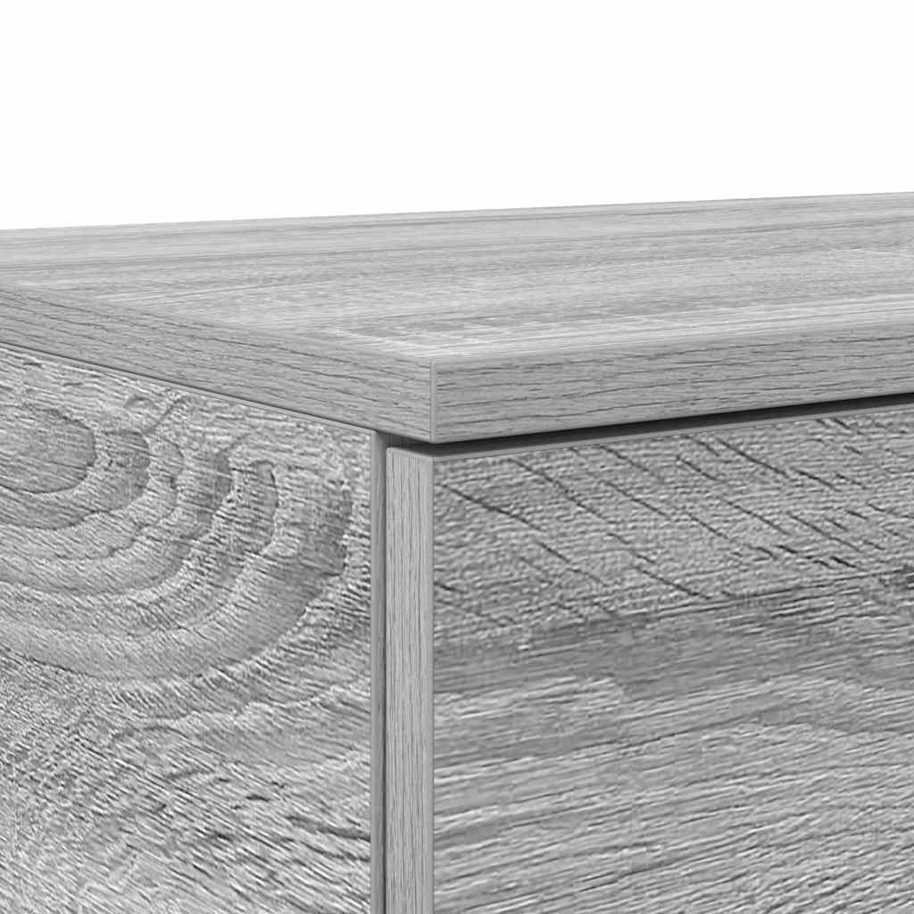 vidaXL Bed Drawers Grey Sonoma 140 x 36.5 x 16.5 cm Engineered Wood