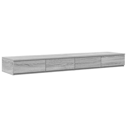 vidaXL Bed Drawers Grey Sonoma 140 x 36.5 x 16.5 cm Engineered Wood