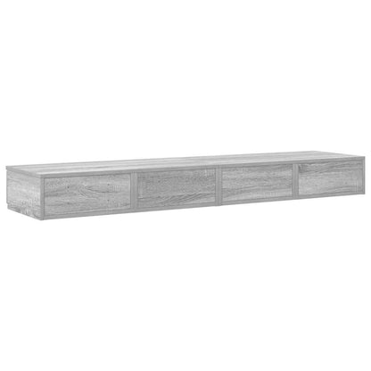 vidaXL Bed Drawers Grey Sonoma 140 x 36.5 x 16.5 cm Engineered Wood