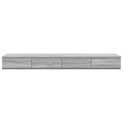 vidaXL Bed Drawers Grey Sonoma 140 x 36.5 x 16.5 cm Engineered Wood