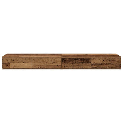 vidaXL Bed Drawers Old Wood 140 x 36.5 x 16.5 cm Engineered Wood