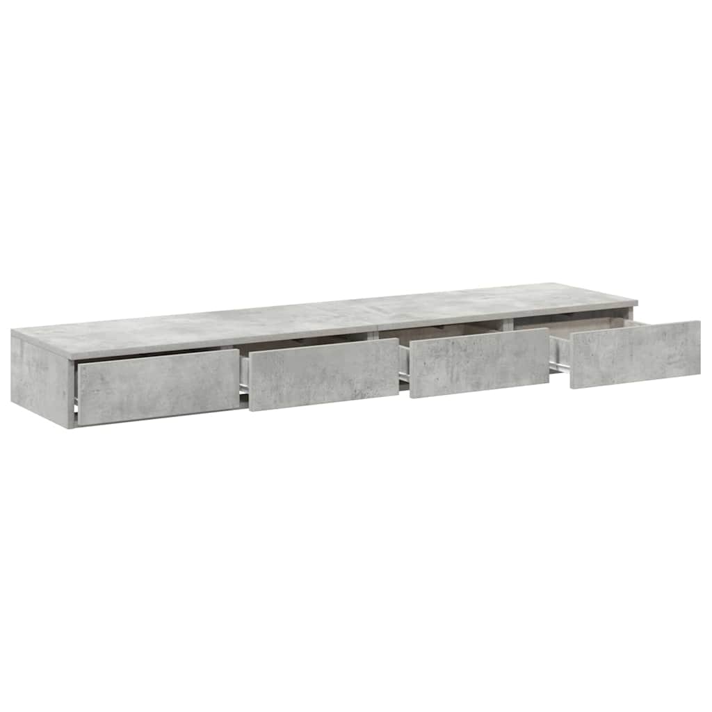 vidaXL Bed Drawers Concrete Grey 150 x 36.5 x 16.5 cm Engineered Wood