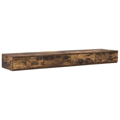 vidaXL Bed Drawers Smoked Oak 150 x 36.5 x 16.5 cm Engineered Wood