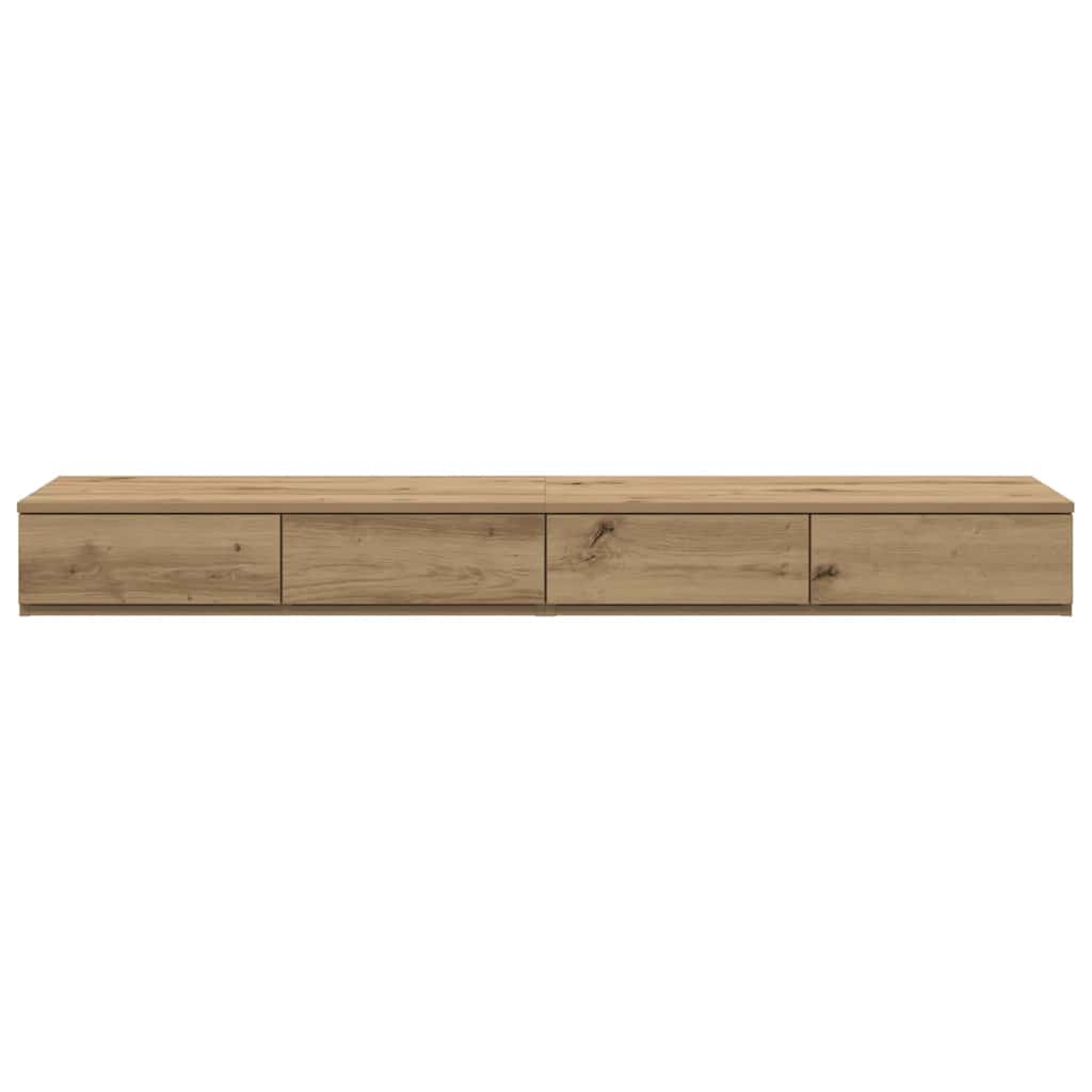 vidaXL Bed Drawers Artisan Oak 150 x 36.5 x 16.5 cm Engineered Wood