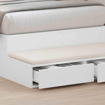 vidaXL Bed Drawers White 75 x 36.5 x 16.5 cm Engineered Wood