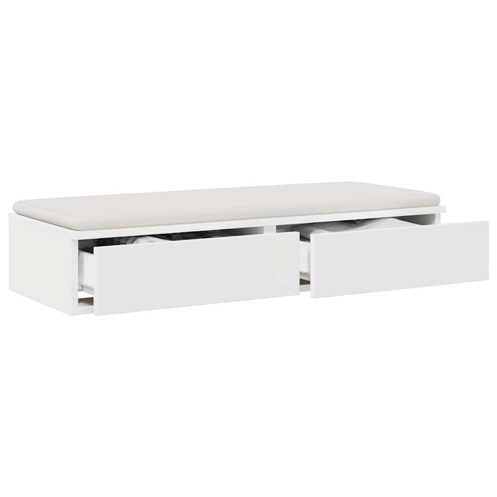 vidaXL Bed Drawers White 75 x 36.5 x 16.5 cm Engineered Wood