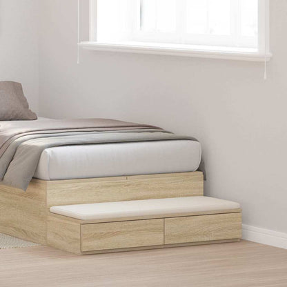 vidaXL Bed Drawers Sonoma Oak 75 x 36.5 x 16.5 cm Engineered Wood