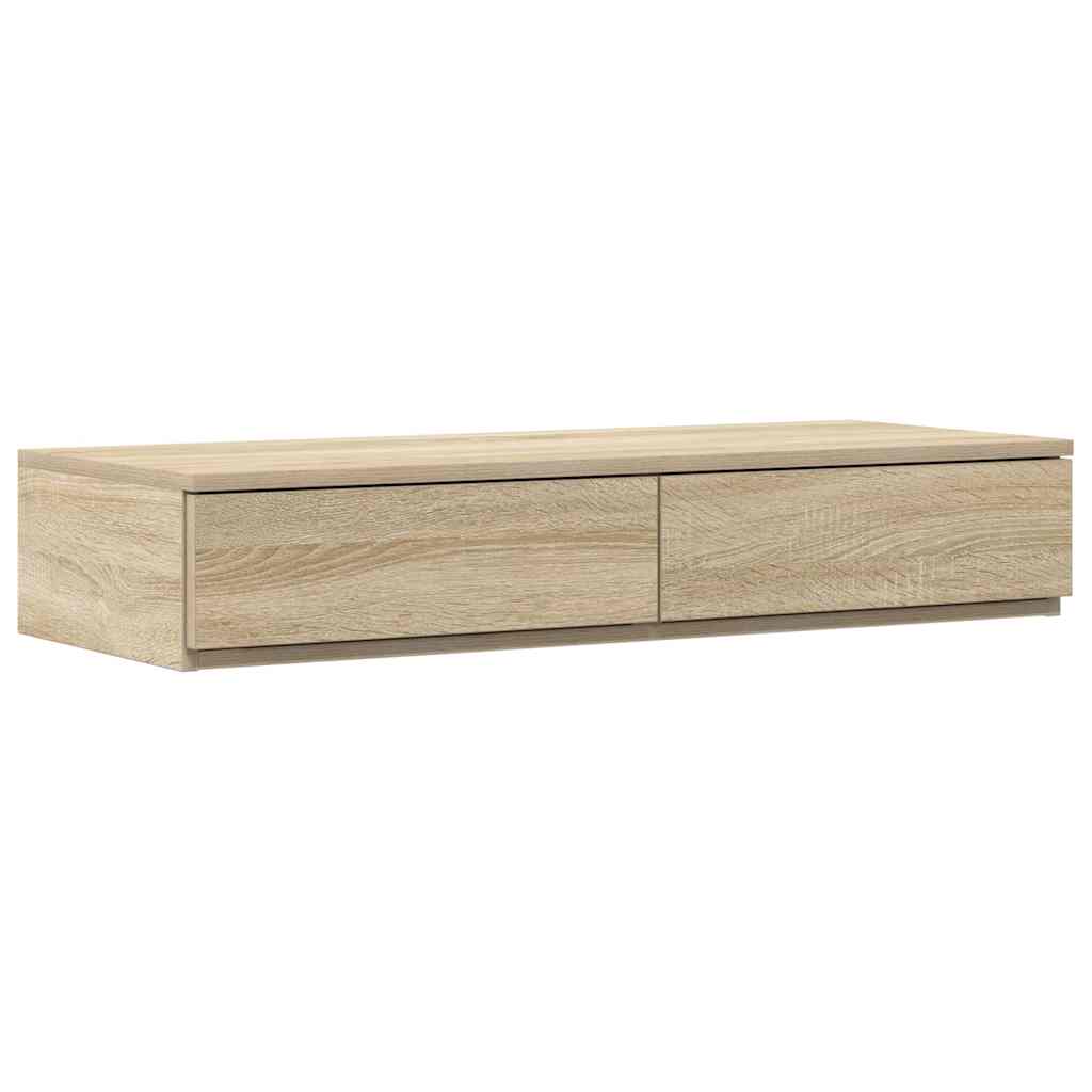vidaXL Bed Drawers Sonoma Oak 75 x 36.5 x 16.5 cm Engineered Wood