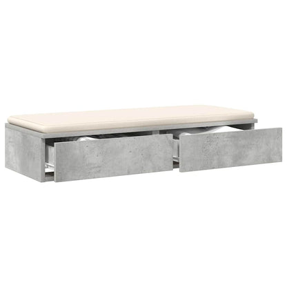 vidaXL Bed Drawers Concrete Grey 75 x 36.5 x 16.5 cm Engineered Wood