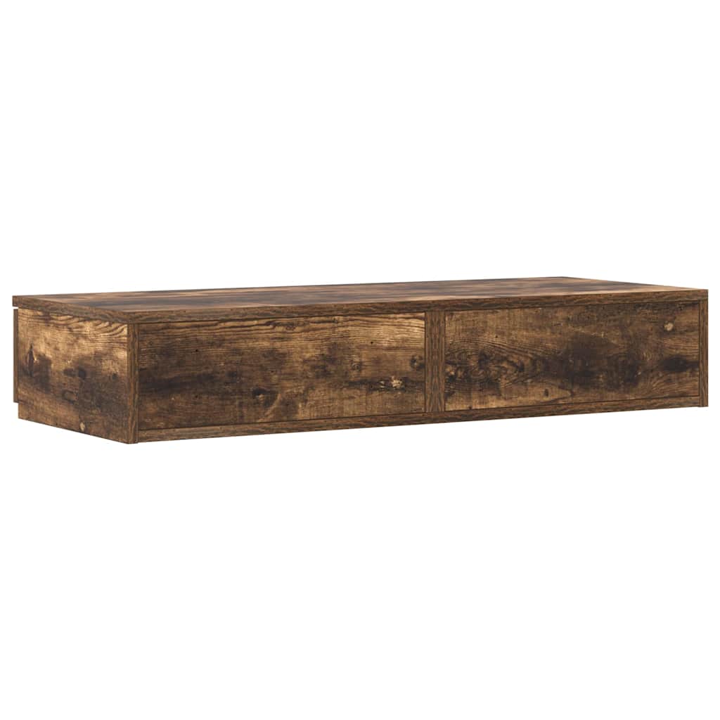 vidaXL Bed Drawers Smoked Oak 75 x 36.5 x 16.5 cm Engineered Wood