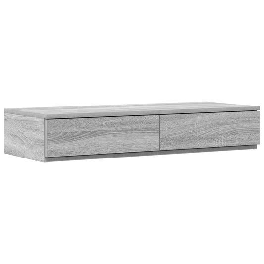 vidaXL Bed Drawers Grey Sonoma 75 x 36.5 x 16.5 cm Engineered Wood
