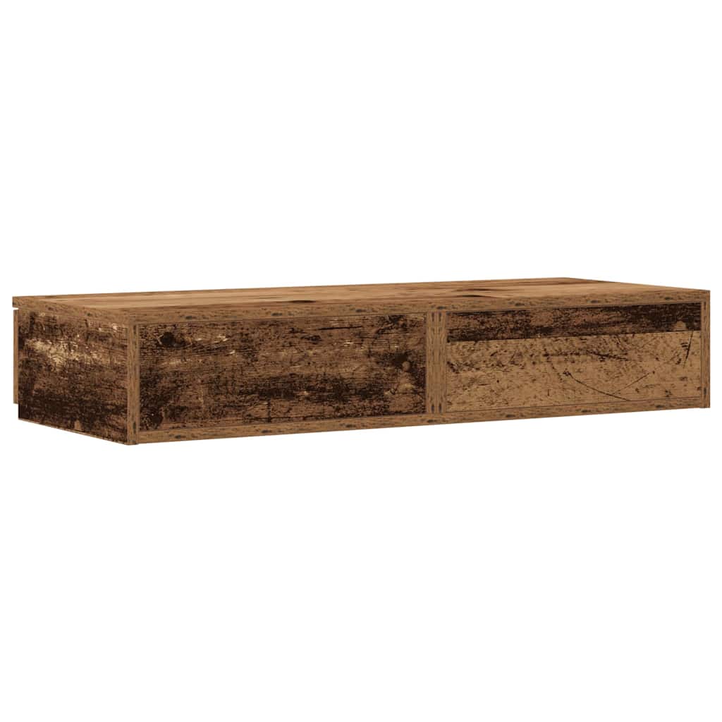vidaXL Bed Drawers Old Wood 75 x 36.5 x 16.5 cm Engineered Wood
