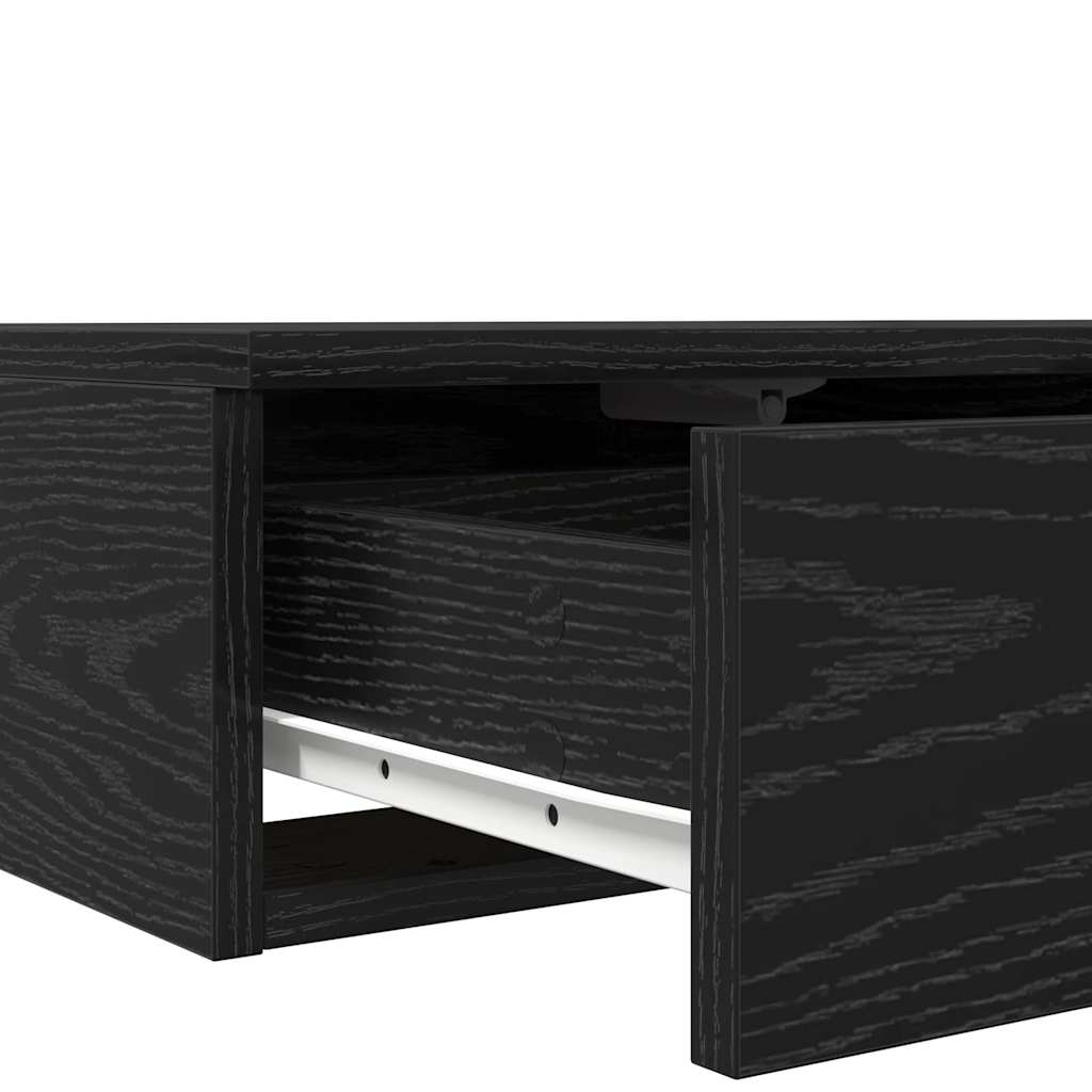 vidaXL Bed Drawers Black Oak 160 x 36.5 x 16.5 cm Engineered Wood