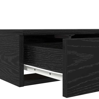 vidaXL Bed Drawers Black Oak 160 x 36.5 x 16.5 cm Engineered Wood