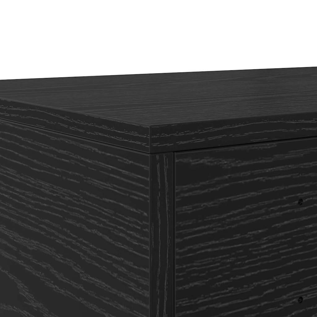 vidaXL Bed Drawers Black Oak 160 x 36.5 x 16.5 cm Engineered Wood