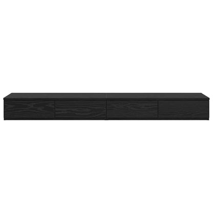vidaXL Bed Drawers Black Oak 160 x 36.5 x 16.5 cm Engineered Wood