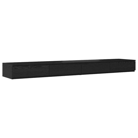 vidaXL Bed Drawers Black Oak 180 x 36.5 x 16.5 cm Engineered Wood
