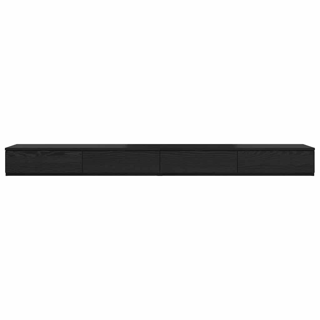 vidaXL Bed Drawers Black Oak 180 x 36.5 x 16.5 cm Engineered Wood