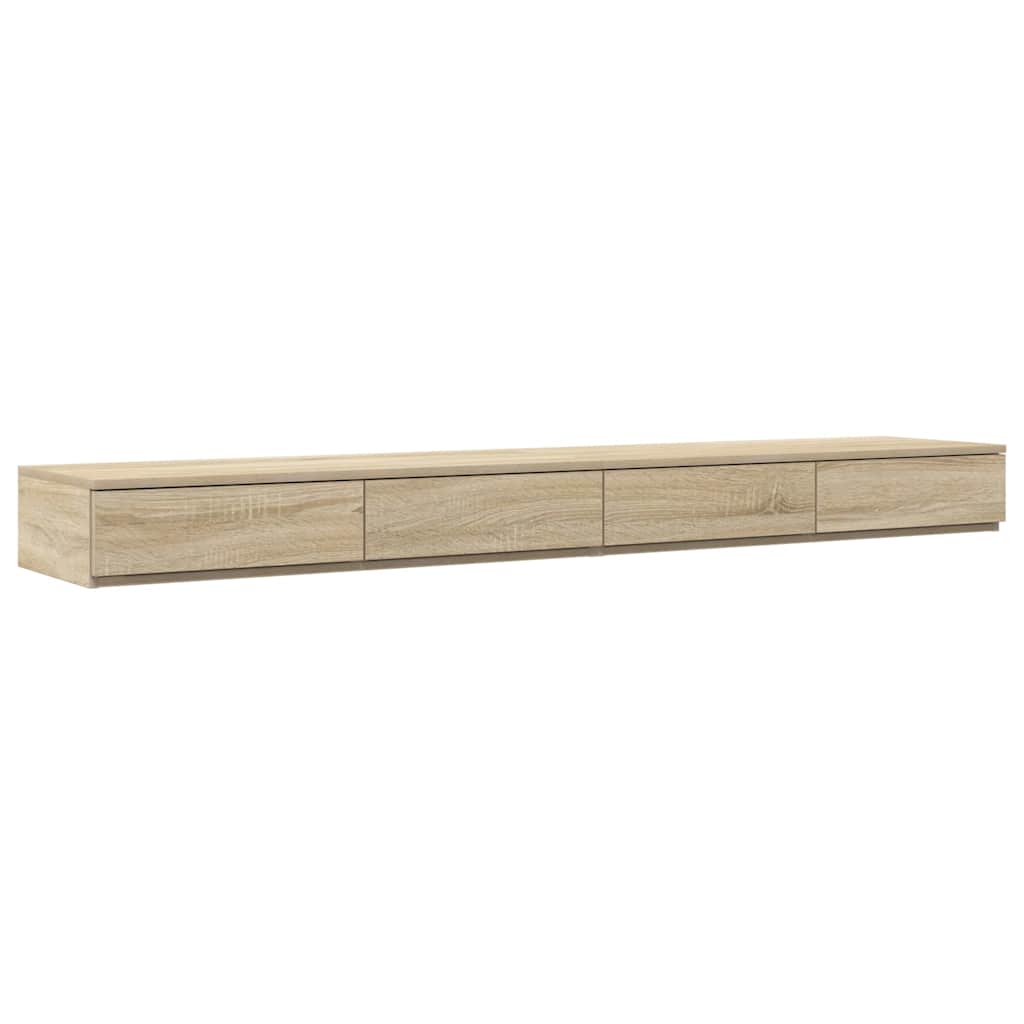 vidaXL Bed Drawers Sonoma Oak 180 x 36.5 x 16.5 cm Engineered Wood