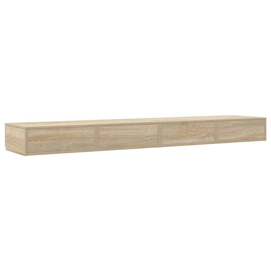 vidaXL Bed Drawers Sonoma Oak 180 x 36.5 x 16.5 cm Engineered Wood