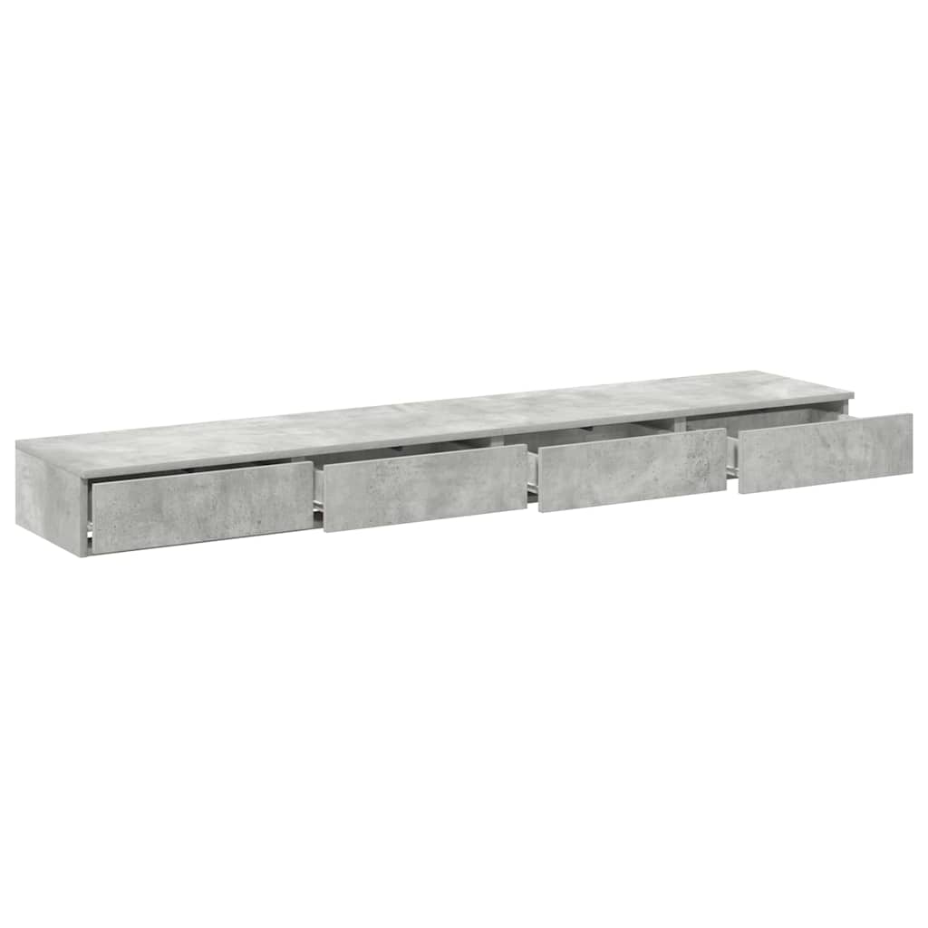 vidaXL Bed Drawers Concrete Grey 180 x 36.5 x 16.5 cm Engineered Wood