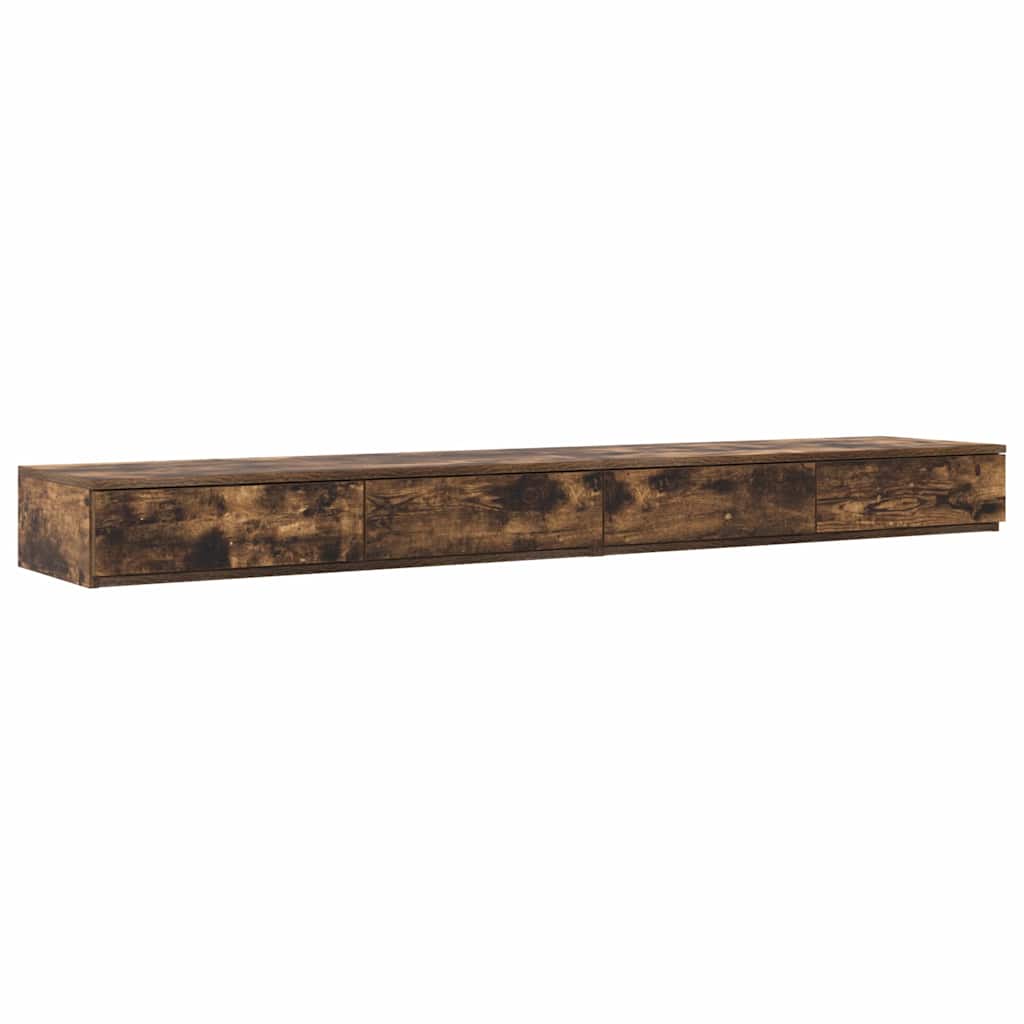 vidaXL Bed Drawers Smoked Oak 180 x 36.5 x 16.5 cm Engineered Wood