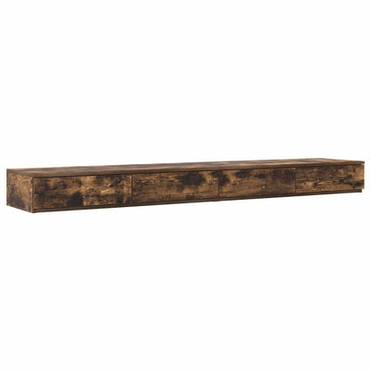 vidaXL Bed Drawers Smoked Oak 180 x 36.5 x 16.5 cm Engineered Wood