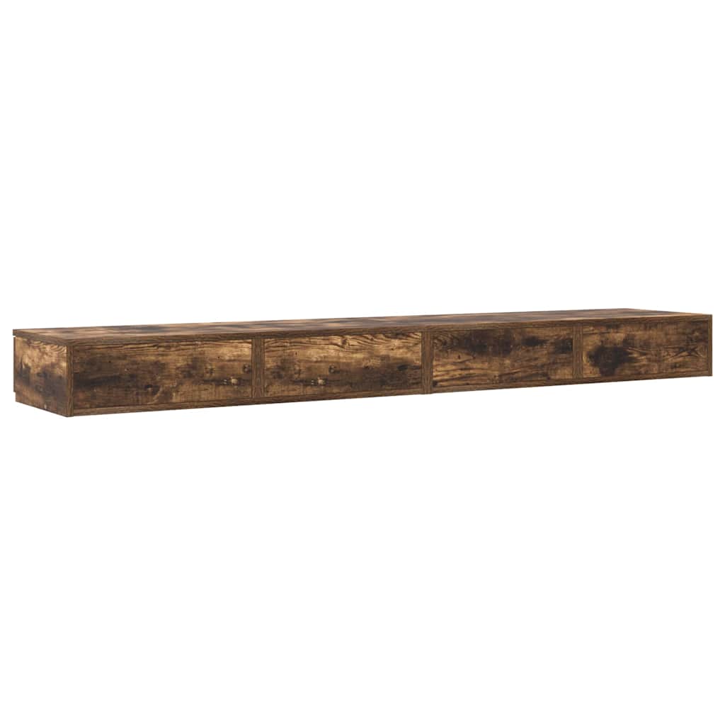 vidaXL Bed Drawers Smoked Oak 180 x 36.5 x 16.5 cm Engineered Wood