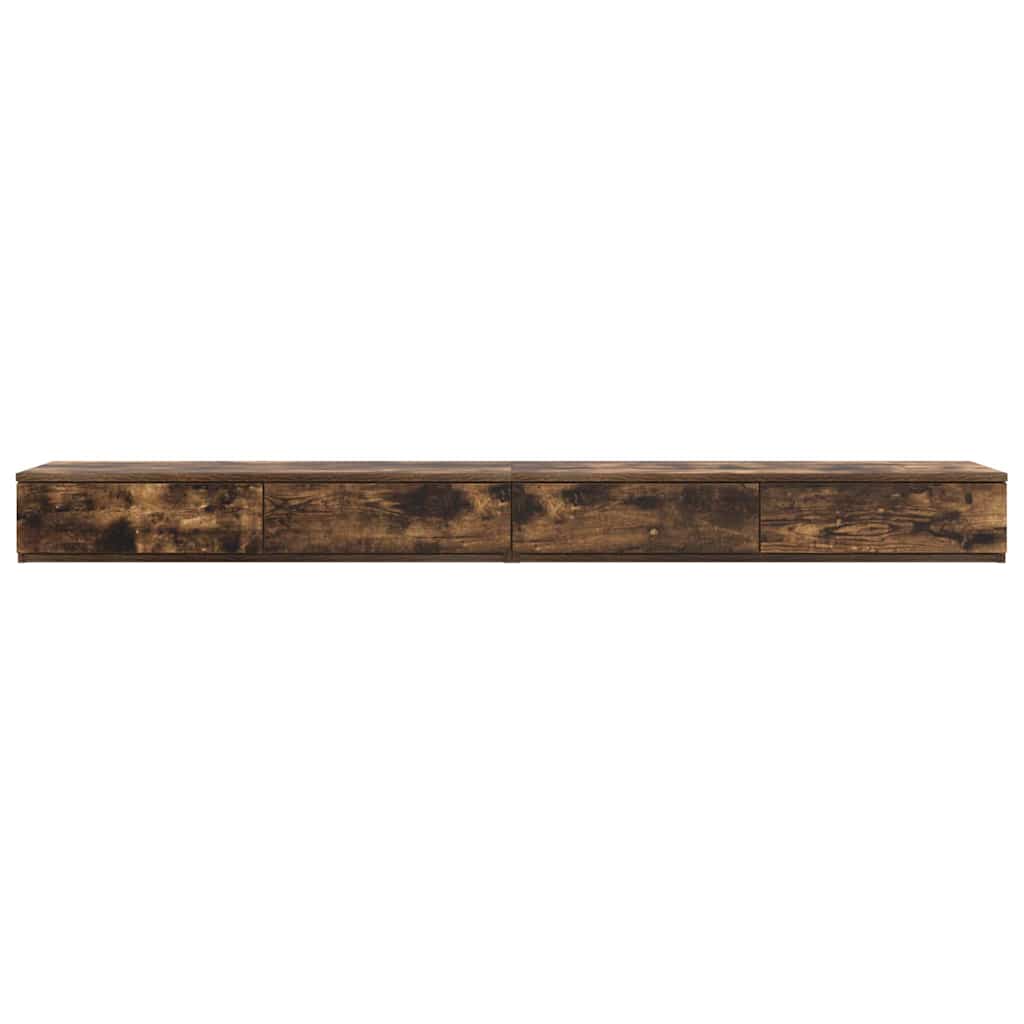 vidaXL Bed Drawers Smoked Oak 180 x 36.5 x 16.5 cm Engineered Wood