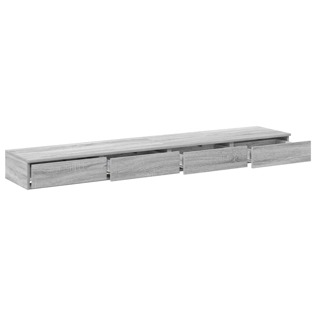 vidaXL Bed Drawers Grey Sonoma 180 x 36.5 x 16.5 cm Engineered Wood