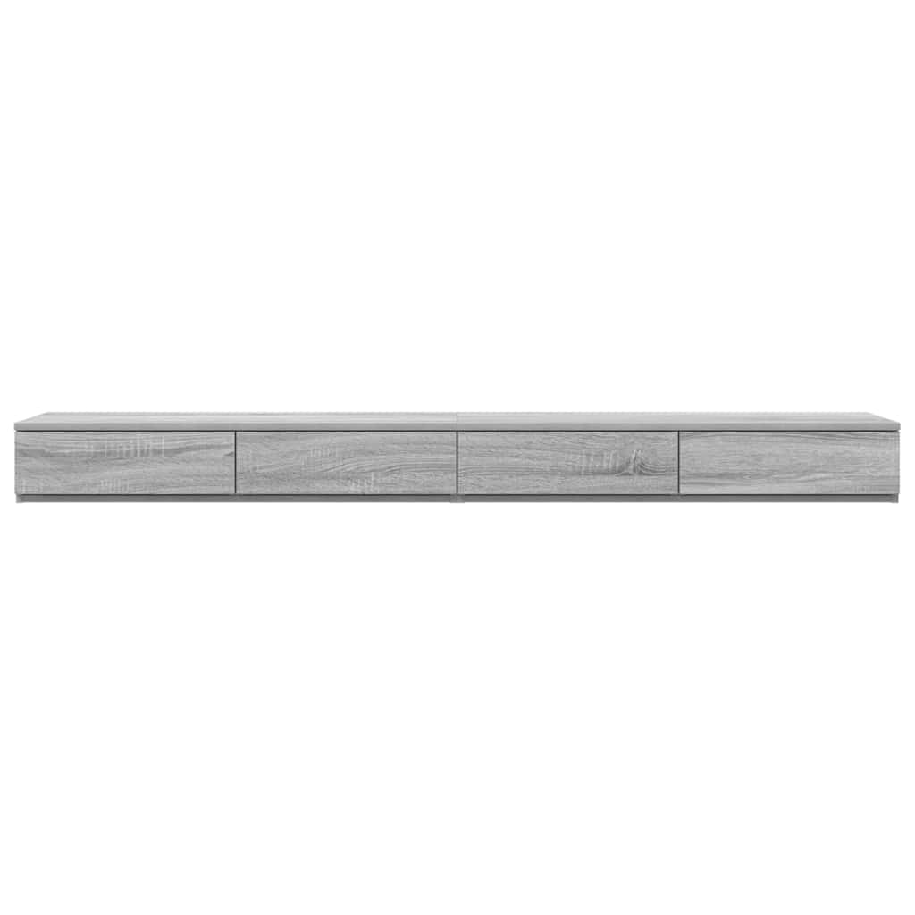 vidaXL Bed Drawers Grey Sonoma 180 x 36.5 x 16.5 cm Engineered Wood