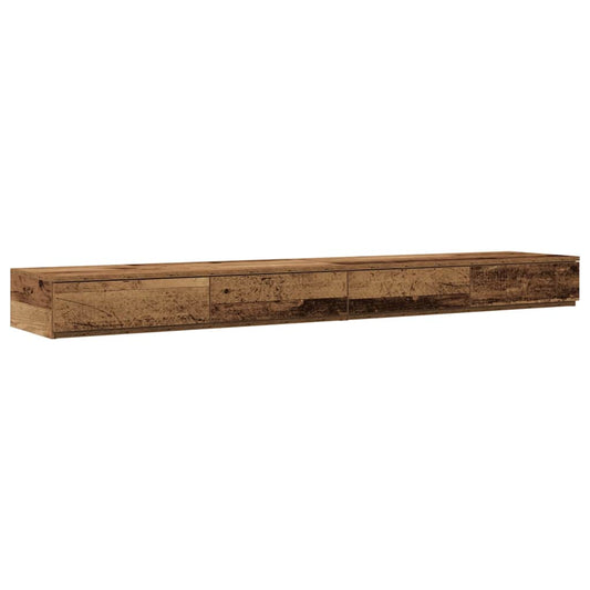 vidaXL Bed Drawers Old Wood 180 x 36.5 x 16.5 cm Engineered Wood