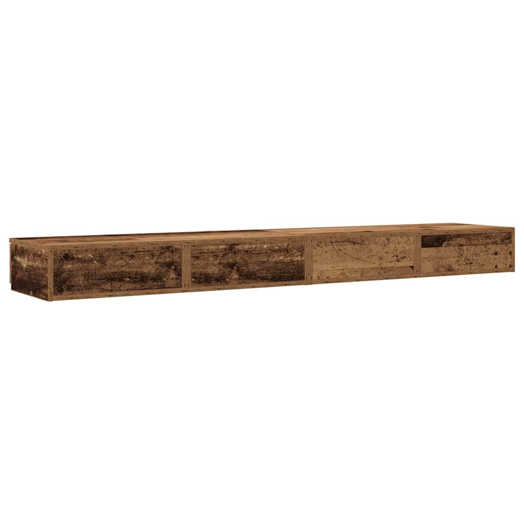 vidaXL Bed Drawers Old Wood 180 x 36.5 x 16.5 cm Engineered Wood