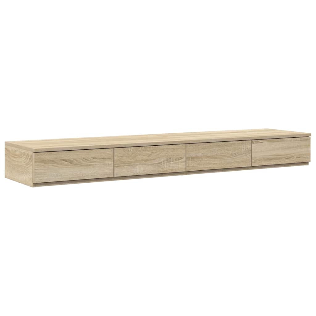 vidaXL Bed Drawers Sonoma Oak 135 x 36.5 x 16.5 cm Engineered Wood
